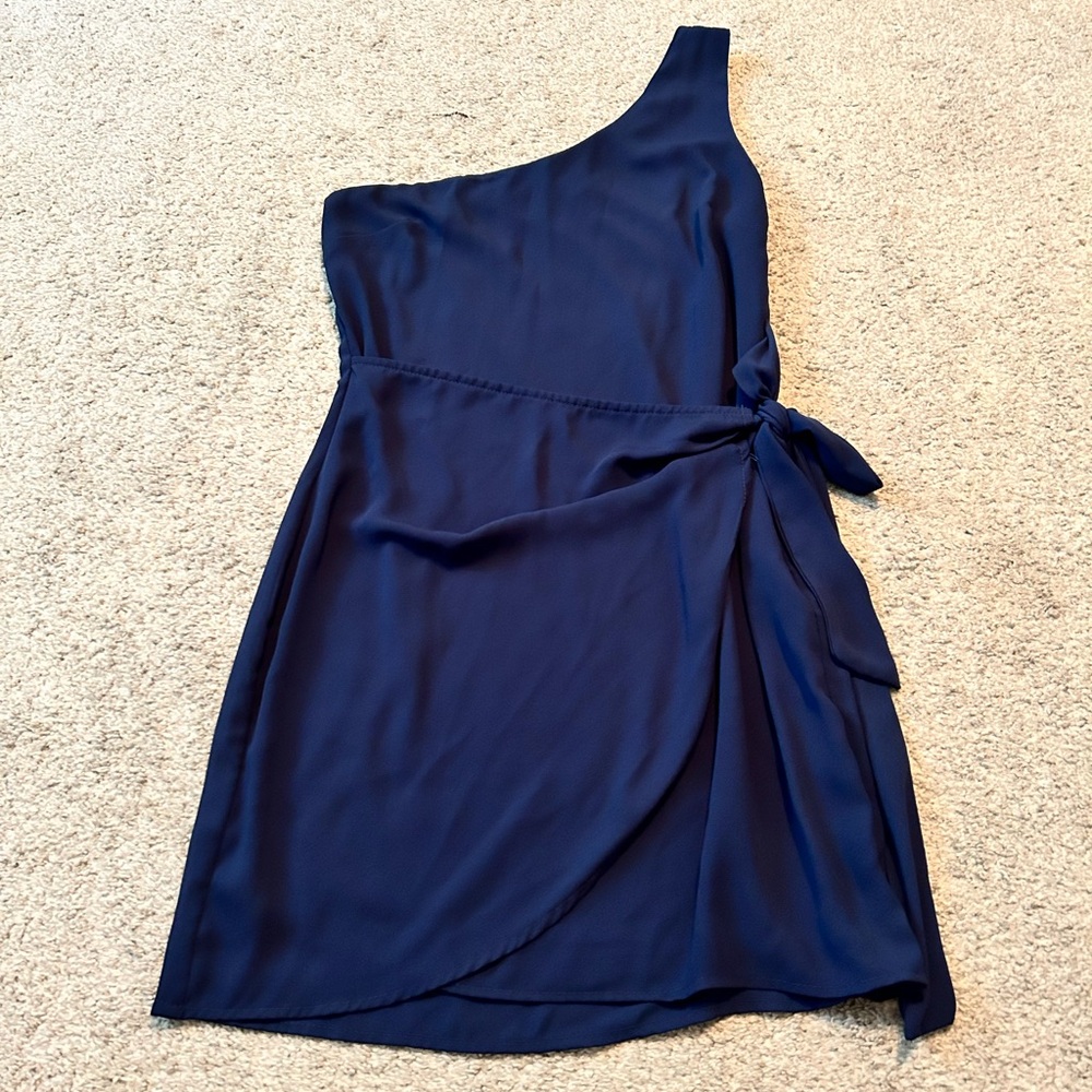 Lucy in the Sky Midnight Blue Asymmetrical Mini Dress